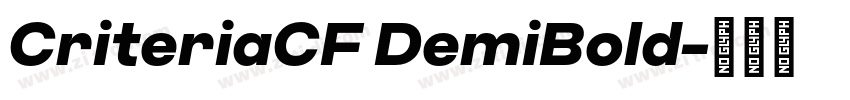 CriteriaCF DemiBold字体转换